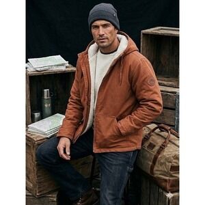 Cloudveil Mountainworks XL Cotton Canvas Sherpa Lined Gorpcore Work Jacket Mens